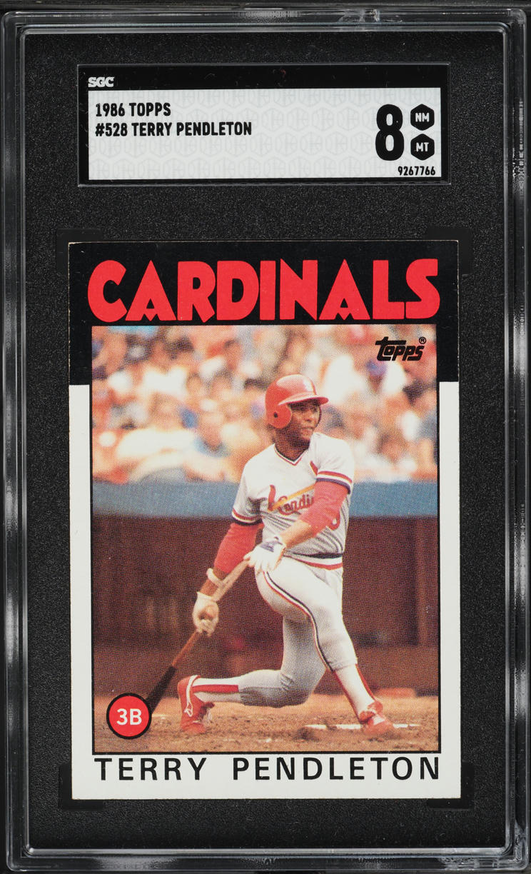 1986 Topps Terry Pendleton #528 SGC 8 NM-MT