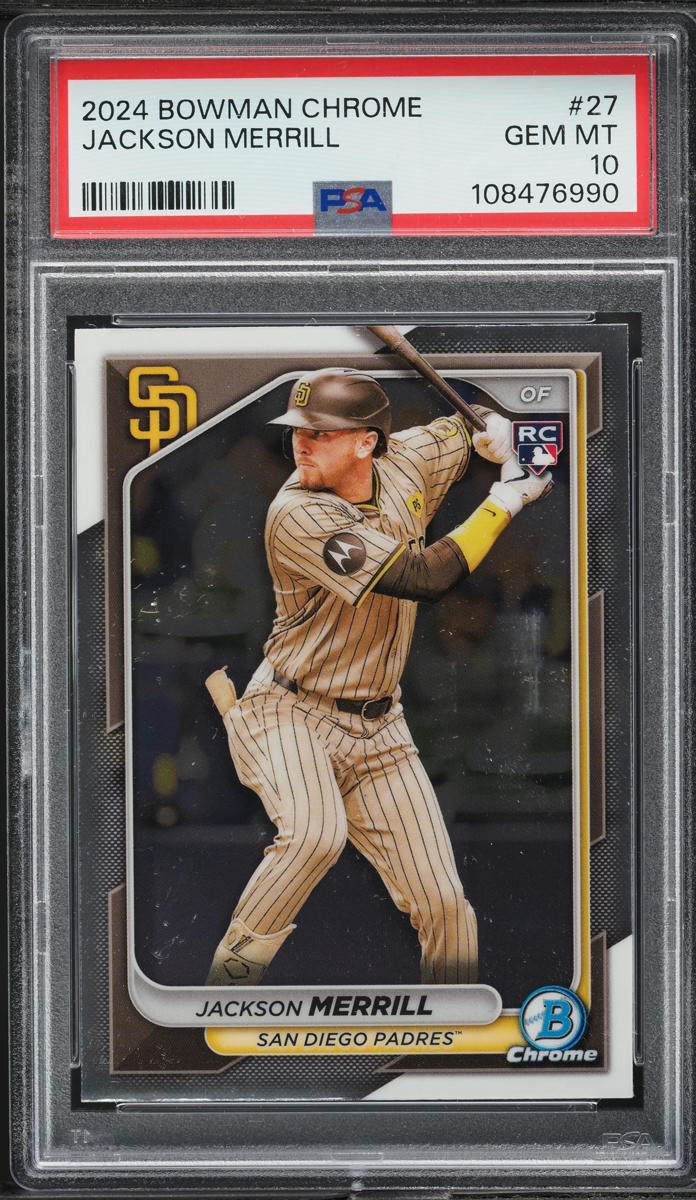 2024 Bowman Chrome Jackson Merrill ROOKIE #27 PSA 10 GEM MINT