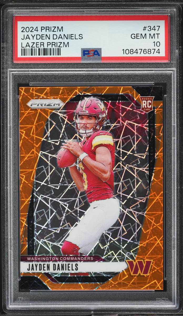 2024 Panini Prizm Lazer Jayden Daniels ROOKIE #347 PSA 10 GEM MINT