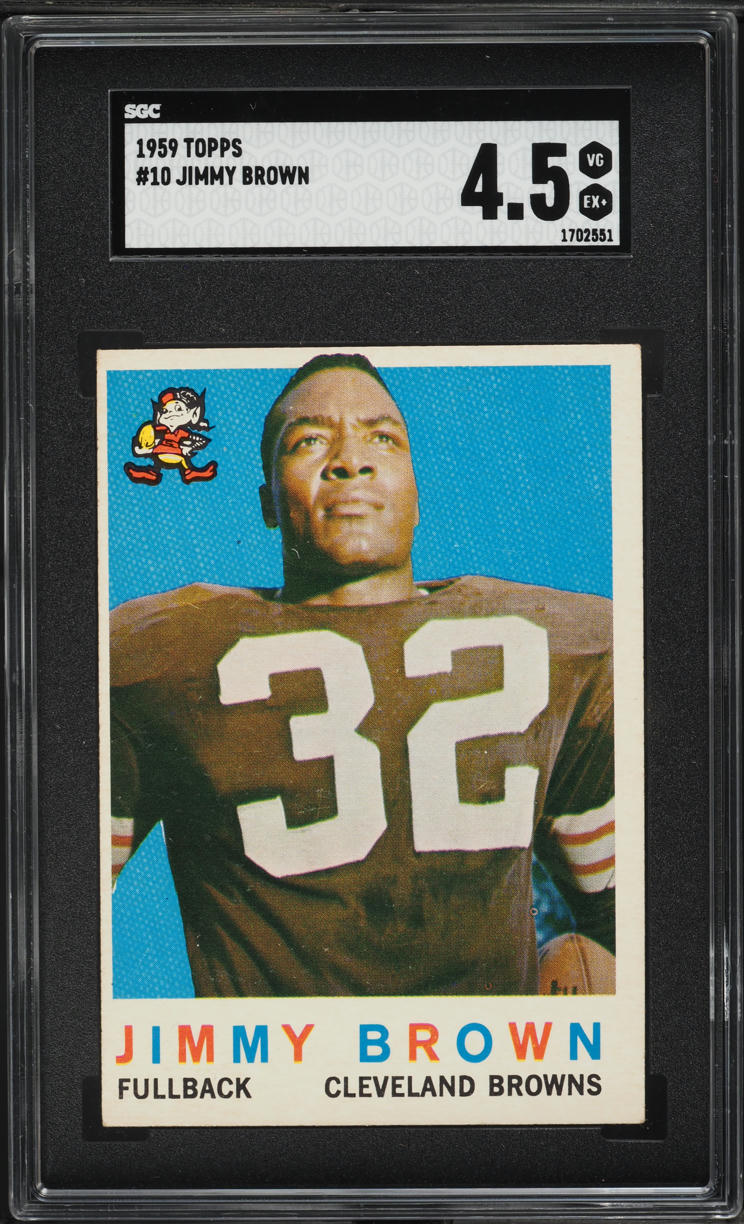 1959 Topps Football Jim Brown #10 SGC 4.5 VGEX+