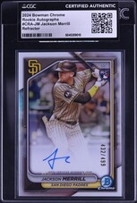 2024 Bowman Chrome Refractor Jackson Merrill ROOKIE AUTO /499 #CRA