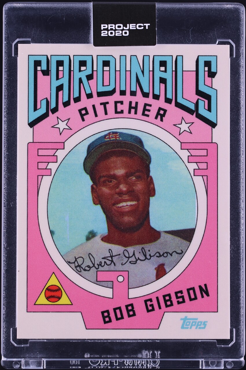 2020 Topps Project 2020 By Grotesk Bob Gibson #7