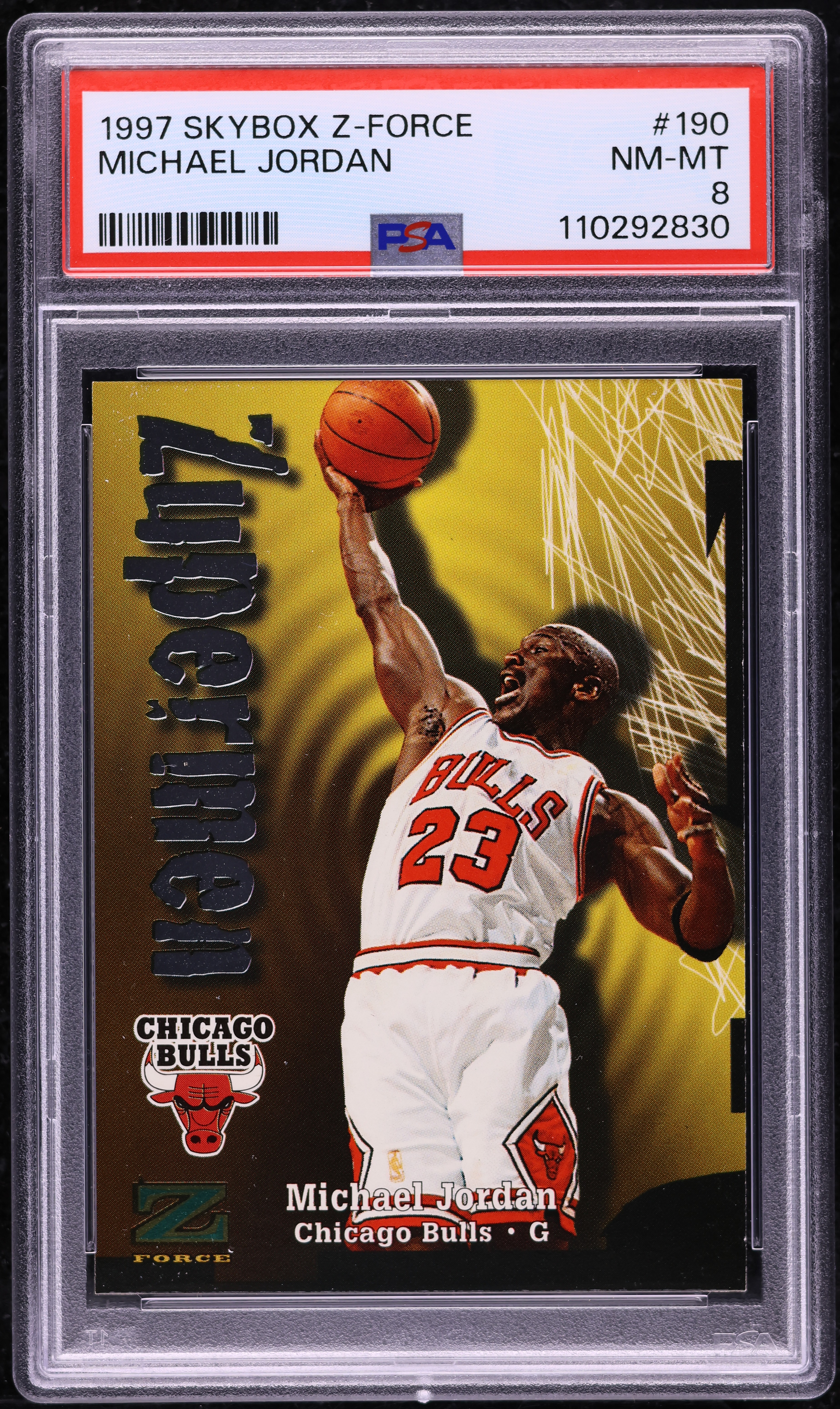 その他 PSA8 1997 l Universe Michael Jordan 1997 Skybox Z-Force Zuperman Michael Jordan #190 PSA 8 NM-MT on