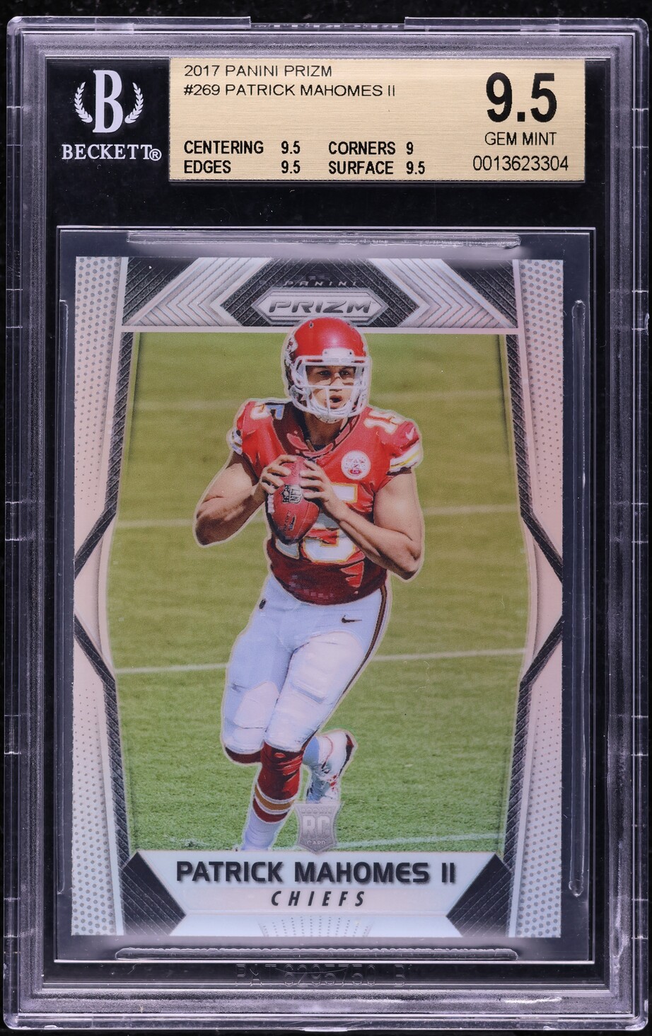 2017 Panini Prizm Silver Patrick Mahomes II ROOKIE #269 BGS 9.5 GEM MINT