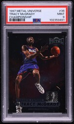 1997 Metal Universe Championship Tracy McGrady #36 PSA 9 MINT on
