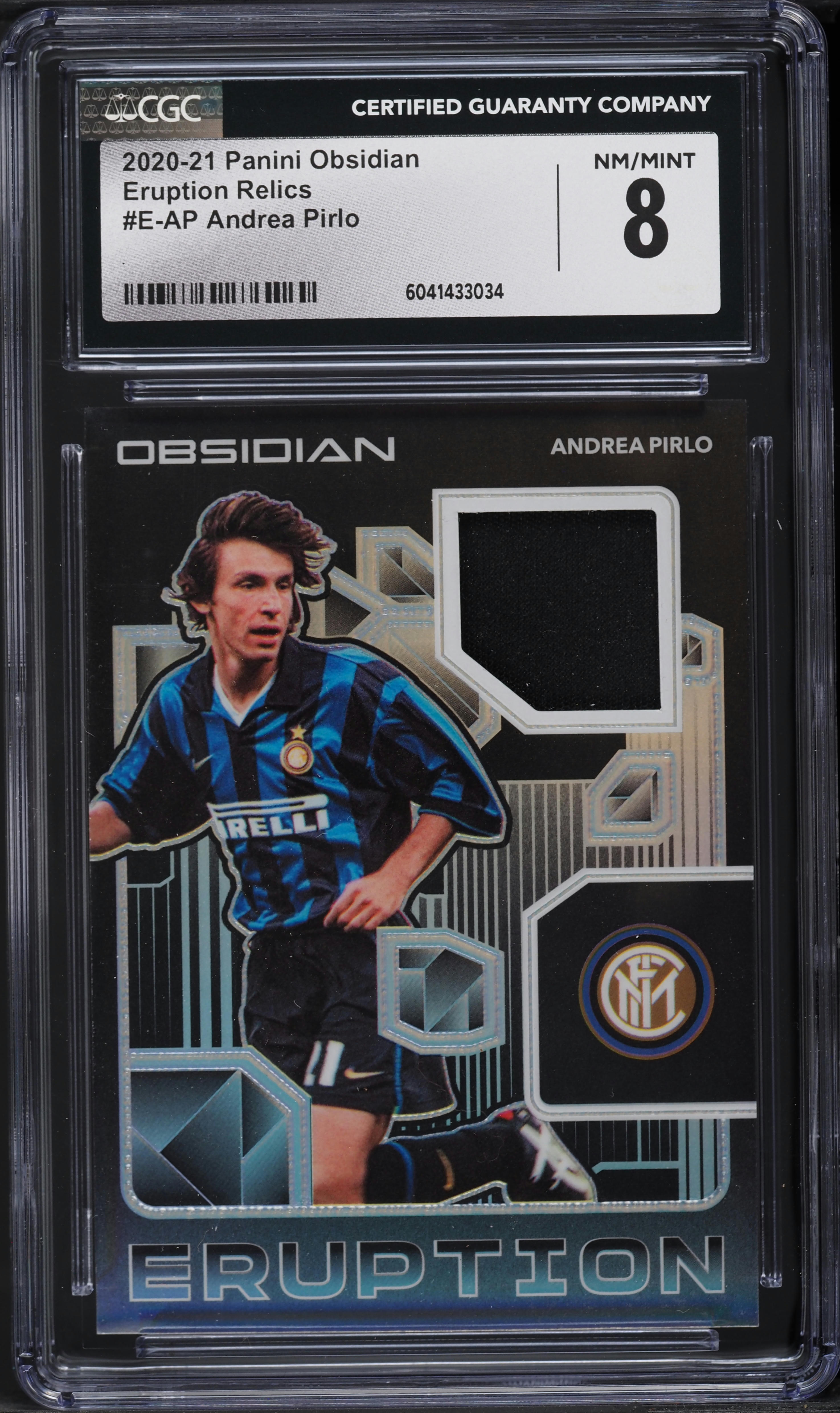 2020 Panini Obsidian Eruption Andrea Pirlo PATCH /149 #E-AP CGC 8