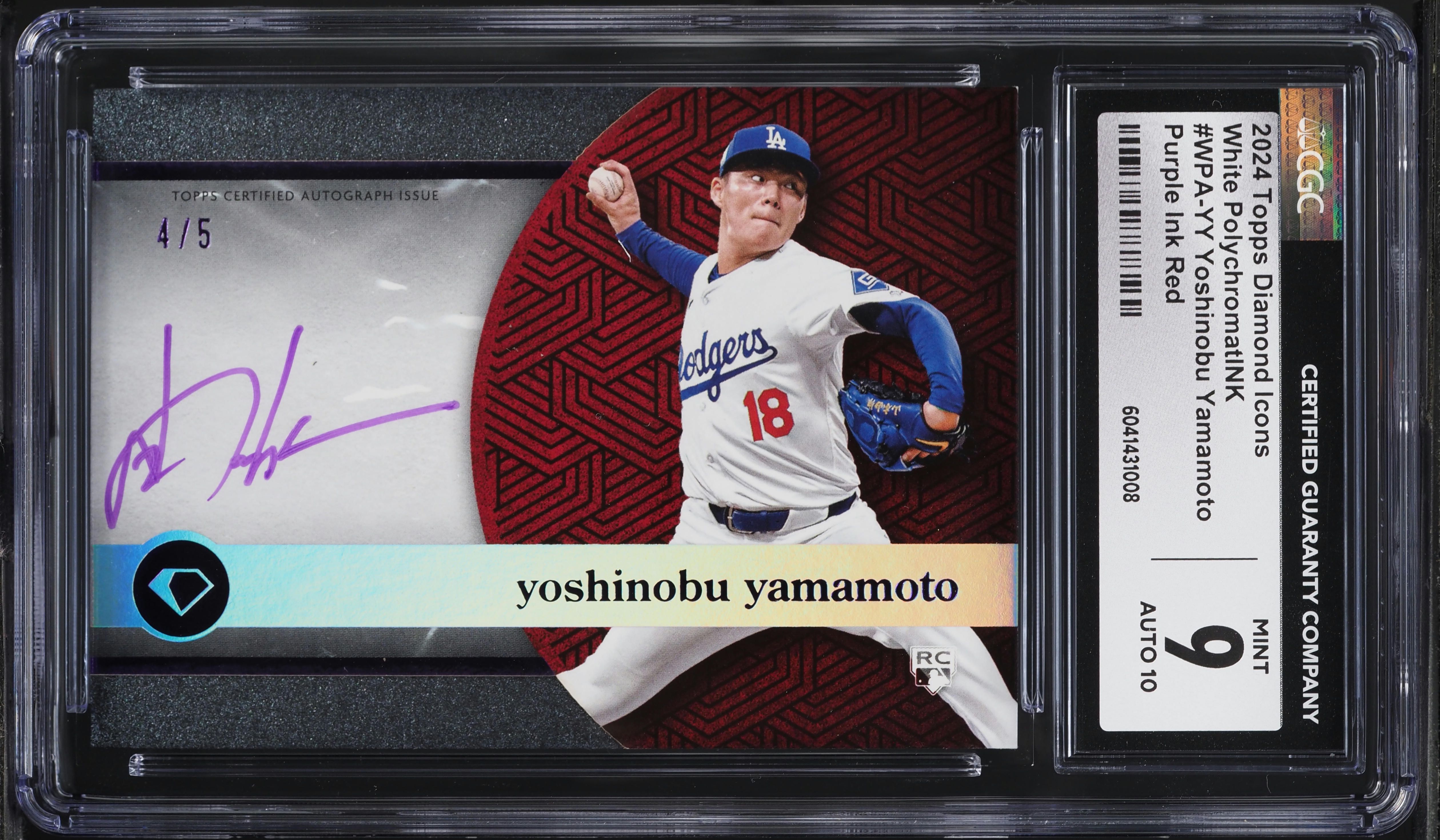 2024 Topps Diamond Icons PolychromatINK Yoshinobu Yamamoto RC AUTO