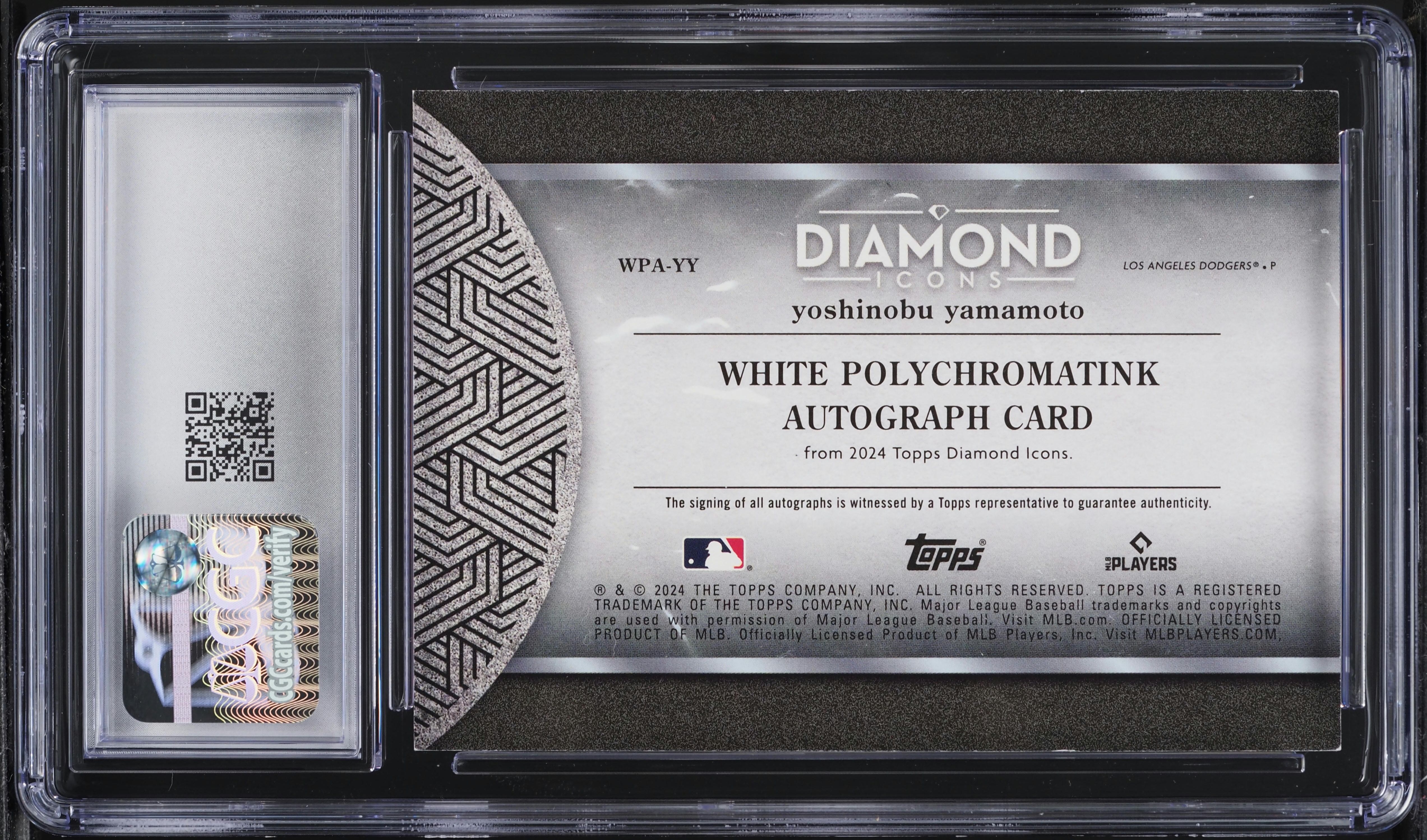 2024 Topps Diamond Icons PolychromatINK Yoshinobu Yamamoto RC AUTO