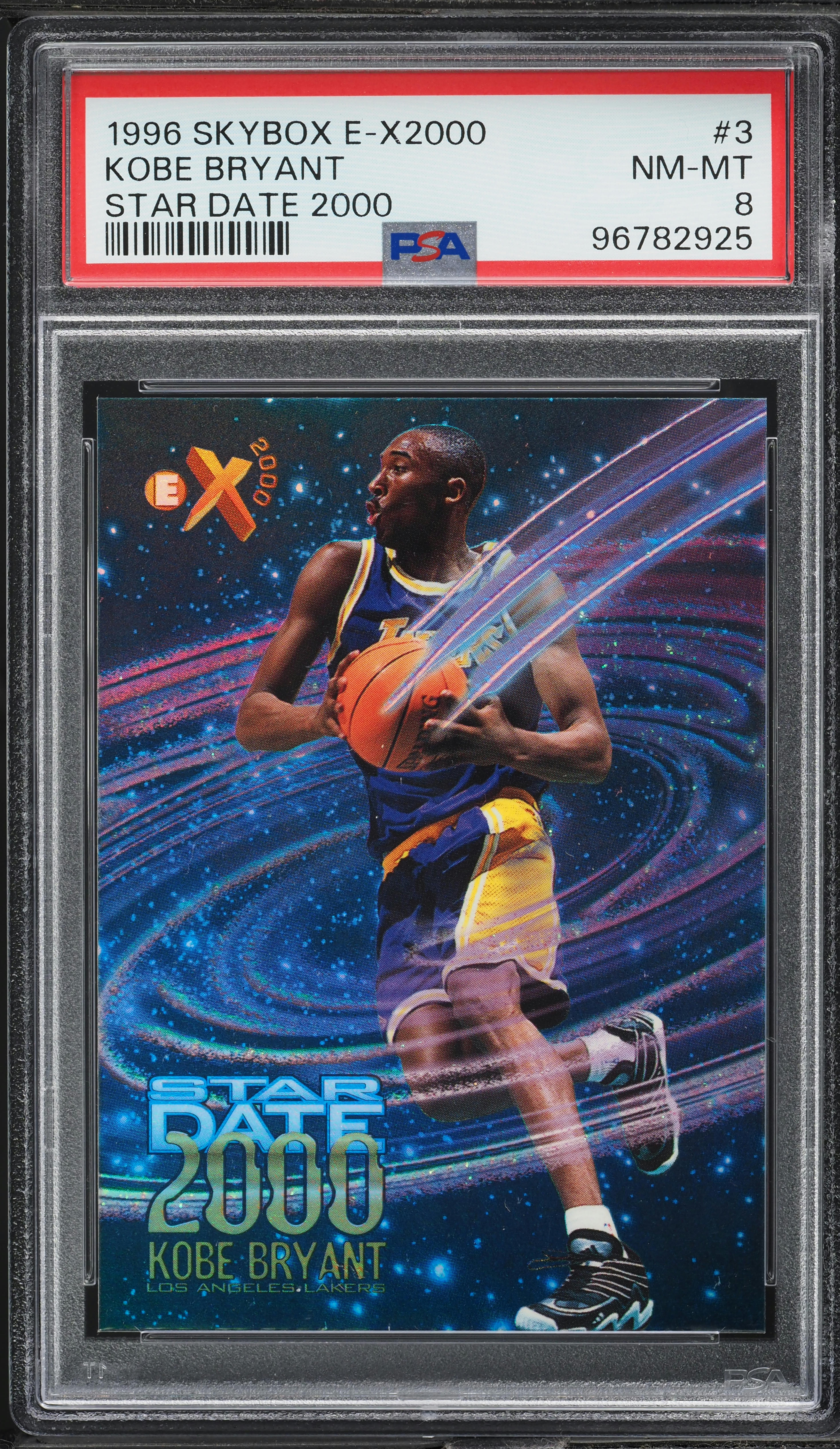 1996 Skybox E-X2000 Star Date 2000 Kobe Bryant ROOKIE #3 PSA 8 NM