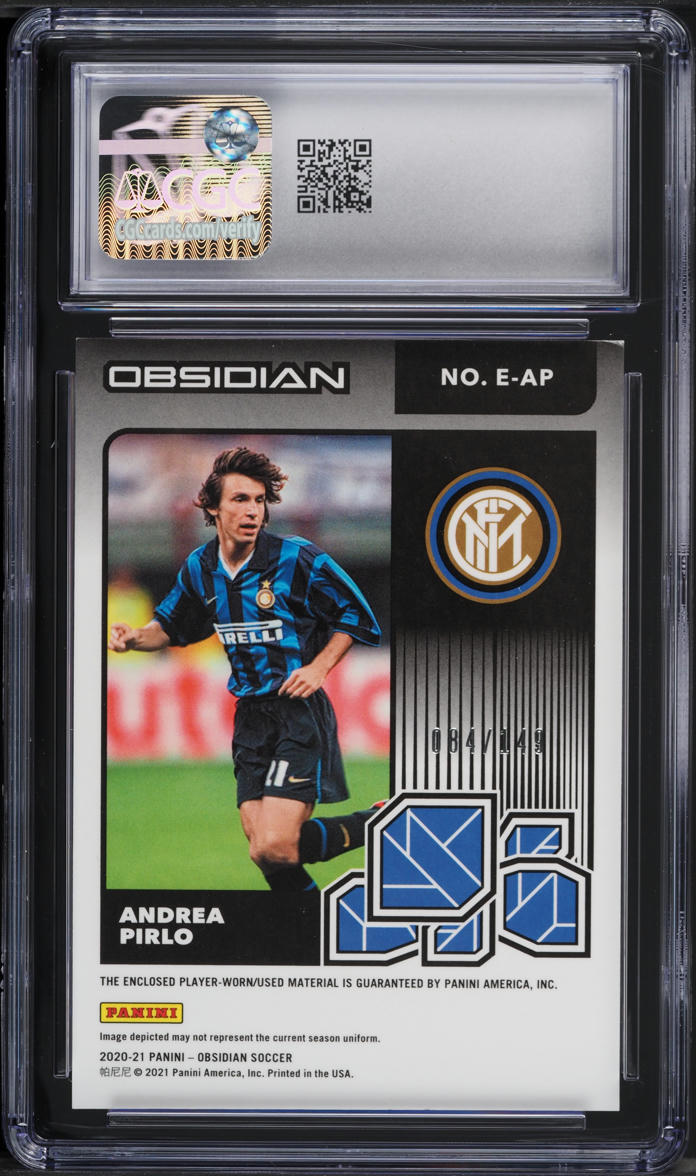 2020 Panini Obsidian Eruption Andrea Pirlo PATCH /149 #E-AP CGC 8