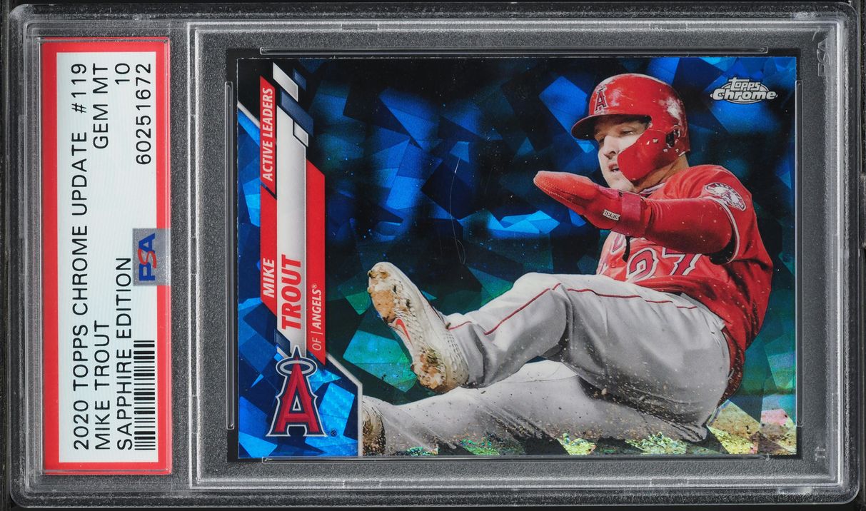 2020 Topps Chrome Update Sapphire Edition Mike Trout #U-119 PSA 10 