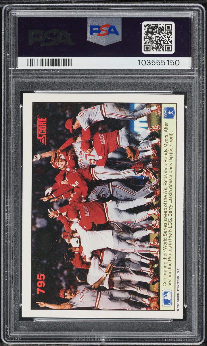 1991 Score Reds' October #795 PSA 9 MINT