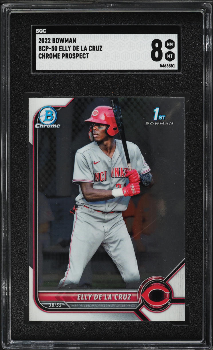 2022 Bowman Chrome Elly De La Cruz PROSPECT #BCP-50 SGC 8 NM-MT