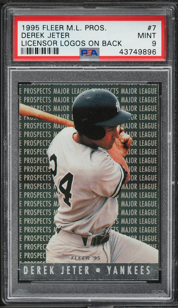 1995 Fleer Major League Prospects Derek Jeter ROOKIE #7 PSA 9 MINT