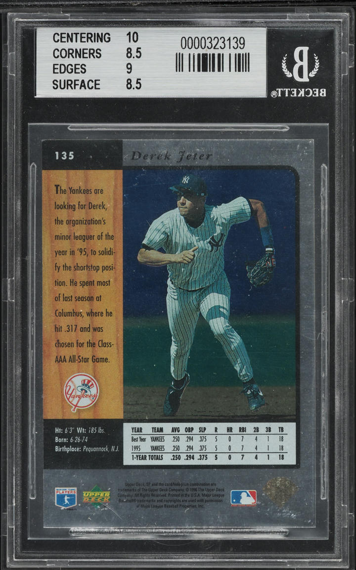 1996 SP Derek Jeter ROOKIE #135 BGS 8.5 NM-MT+