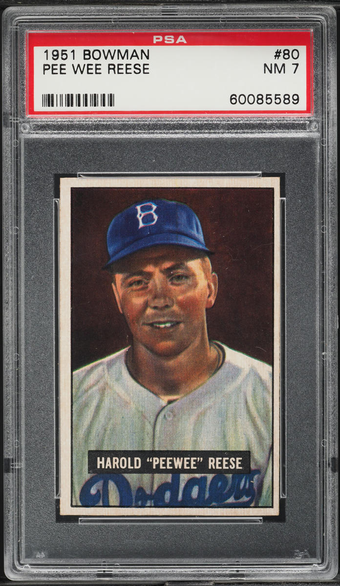 1951 Bowman Pee Wee Reese #80 PSA 7 NRMT