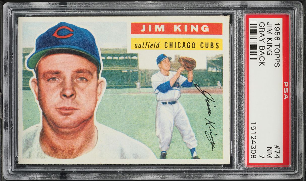 1956 Topps Jim King #74 PSA 7 NRMT