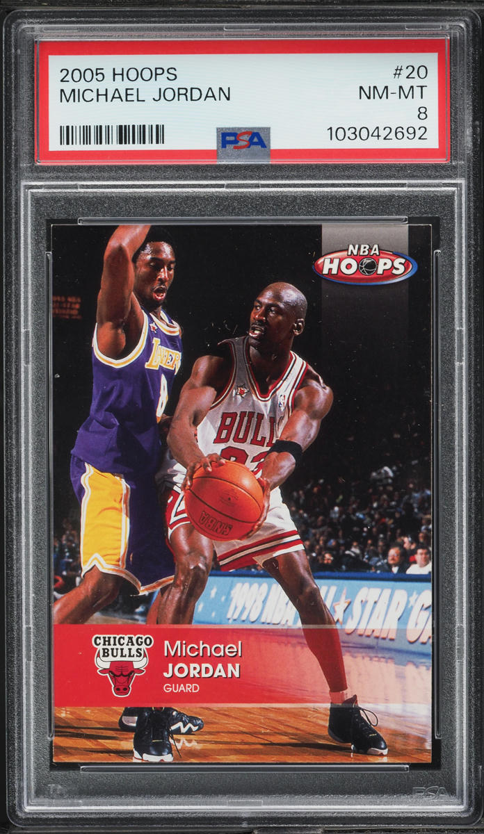 2005 Hoops Michael Jordan #20 PSA 8 NM-MT