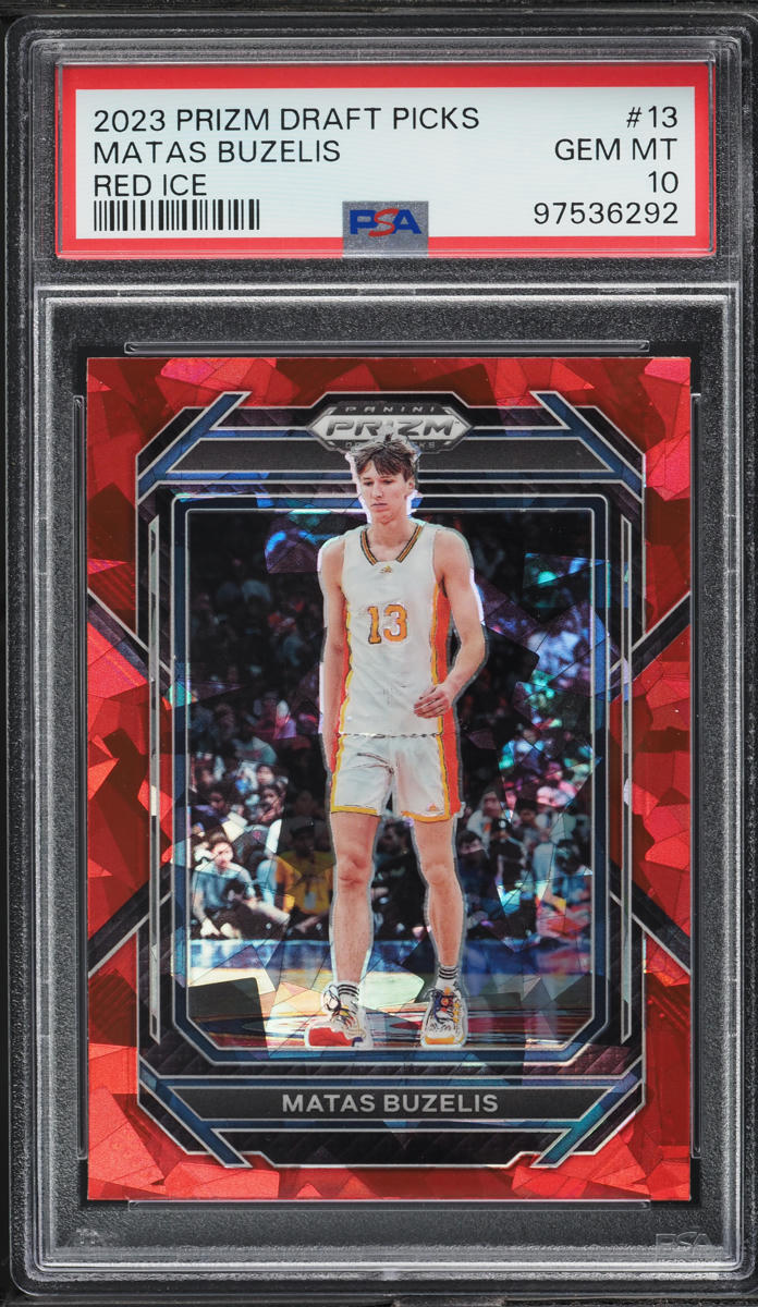 2023 Panini Prizm Draft Picks Red Ice Matas Buzelis #13 PSA 10 GEM MINT