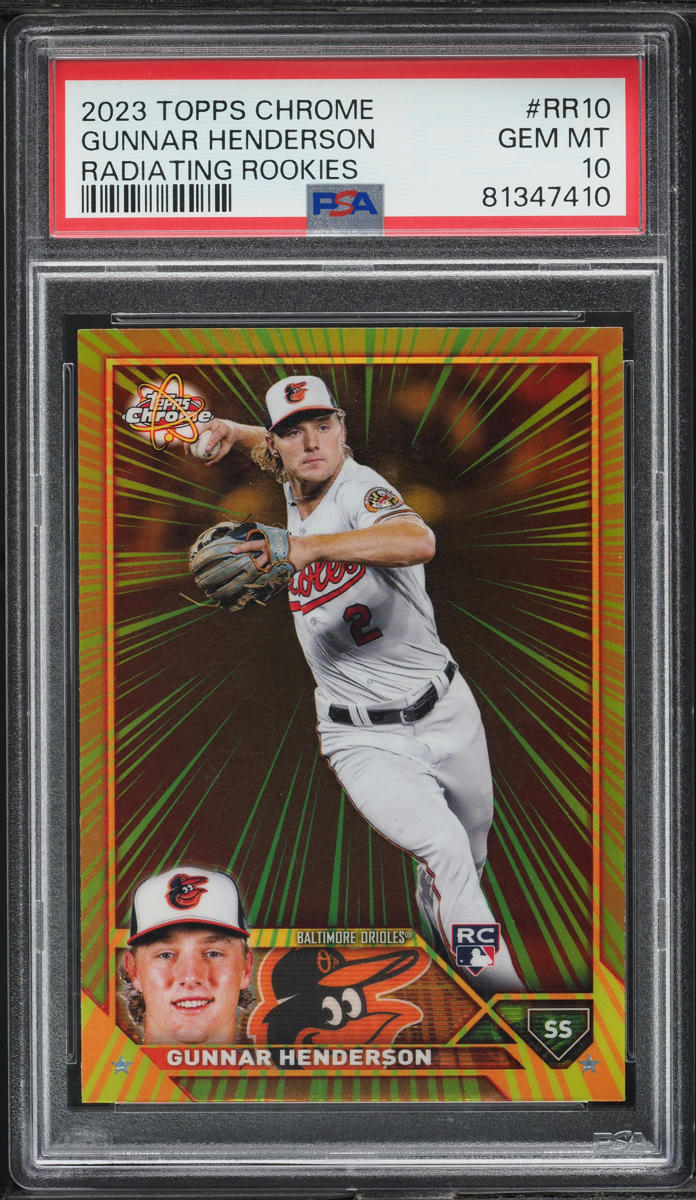 2023 Topps Chrome Radiating Gunnar Henderson ROOKIE #RR-10 PSA 10 GEM MINT