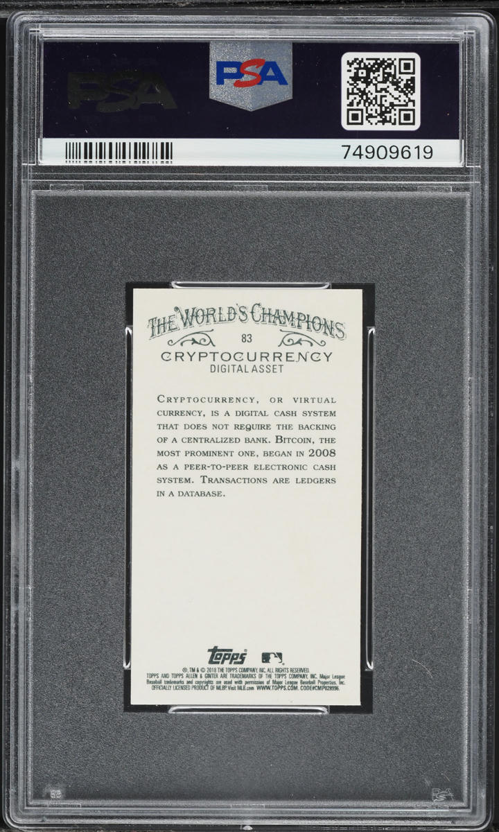 2018 Topps Allen & Ginter Mini Cryptocurrency #83 PSA 10 GEM MINT on  Fanatics Collect