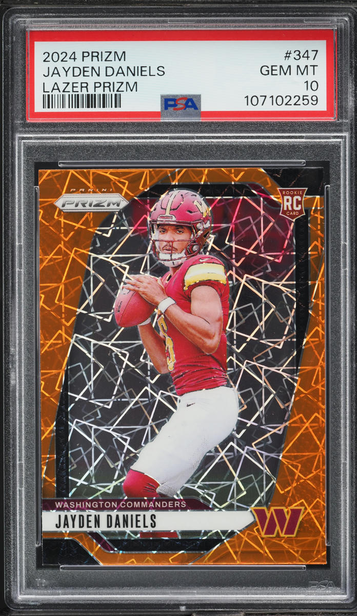 2024 Panini Prizm Lazer Jayden Daniels ROOKIE #347 PSA 10 GEM MINT