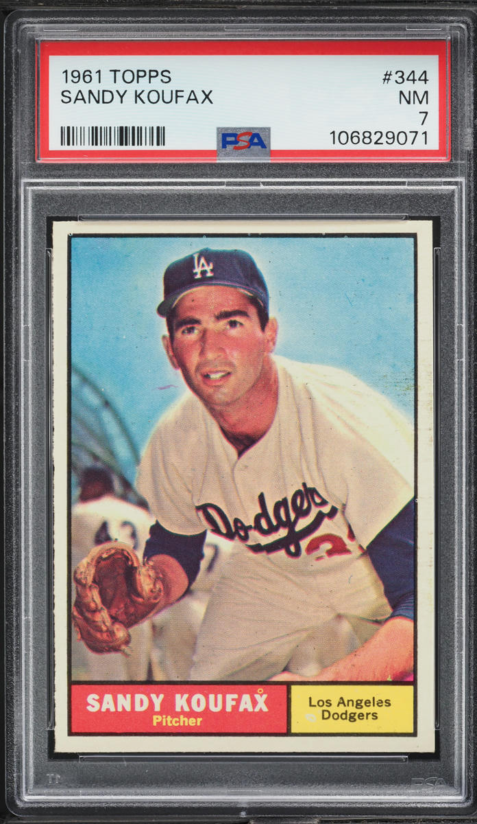 1961 Topps Sandy Koufax #344 PSA 7 NRMT