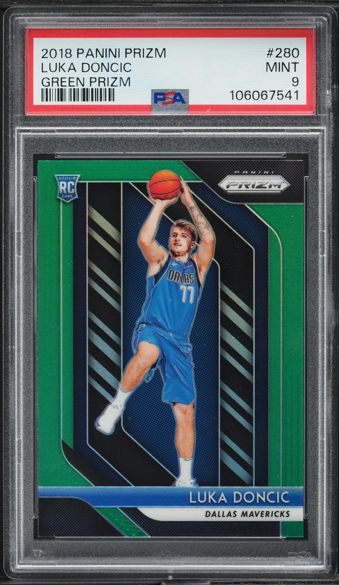2018 Panini Prizm Green Luka Doncic ROOKIE #280 PSA 9 MINT on