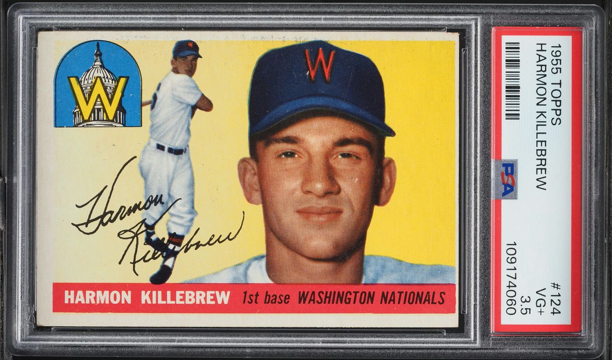 1955 Topps Harmon Killebrew ROOKIE #124 PSA 3.5 VG+
