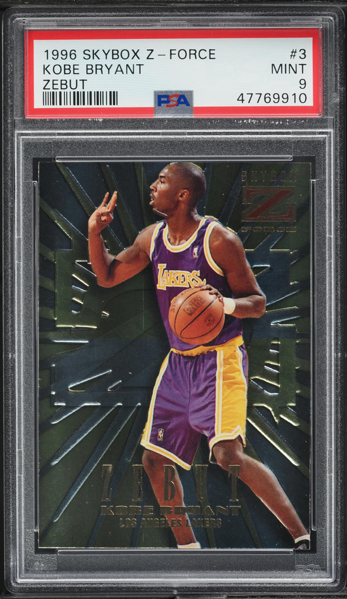 1996 Skybox Z-Force Z-Peat Zebut Kobe Bryant ROOKIE #3 PSA 9 MINT