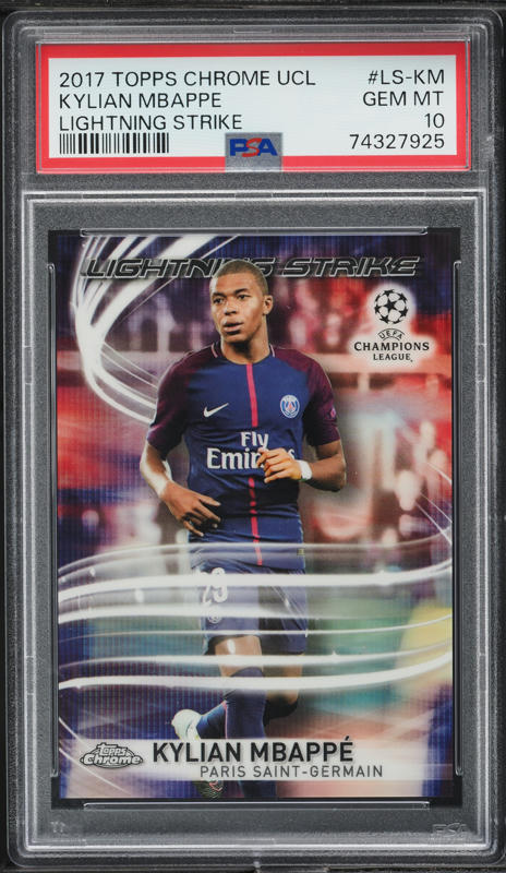 2017 Topps Chrome UEFA Lightning Strike Kylian Mbappe ROOKIE #LS