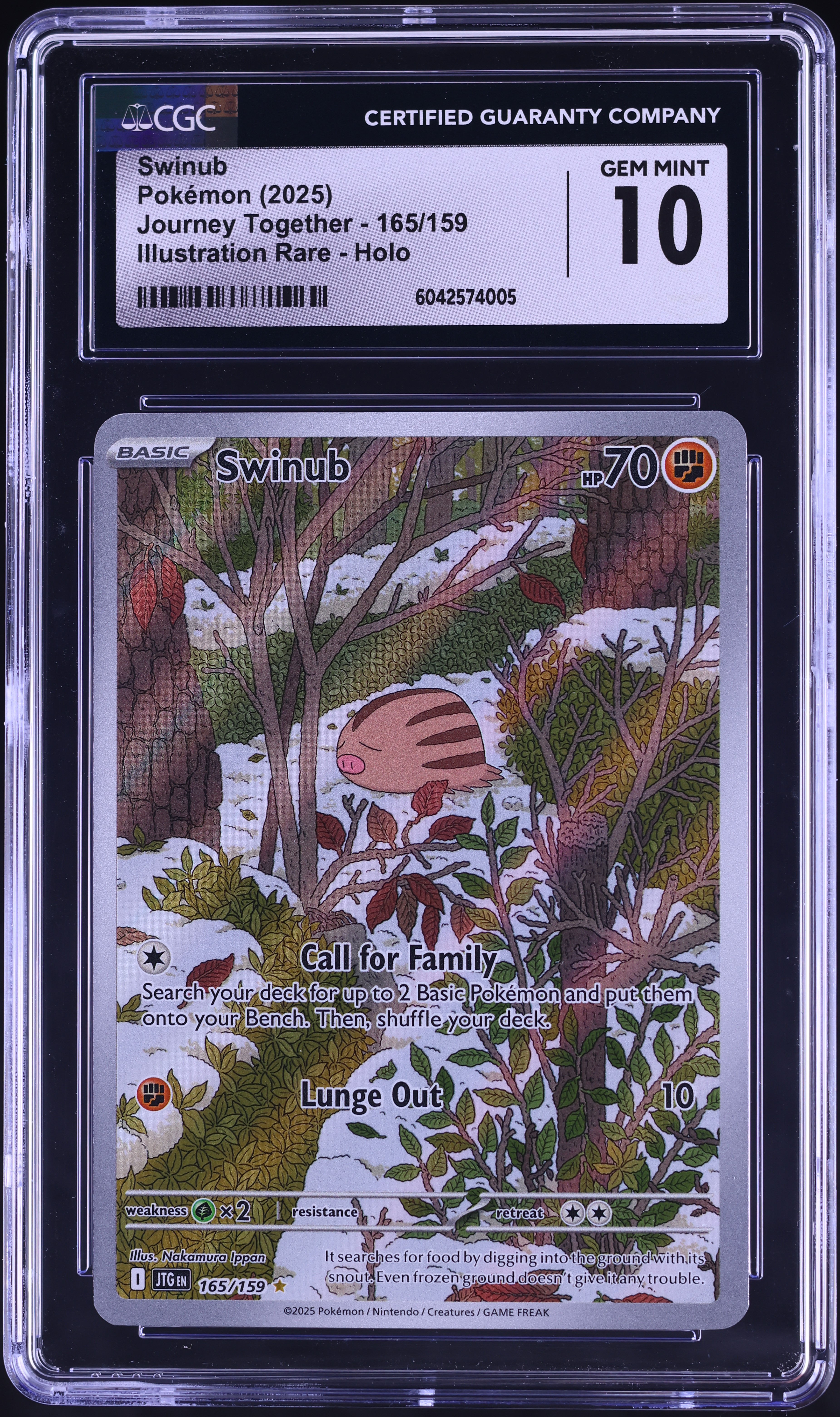 pokemon card swinub Vintage Common (Japanese)
