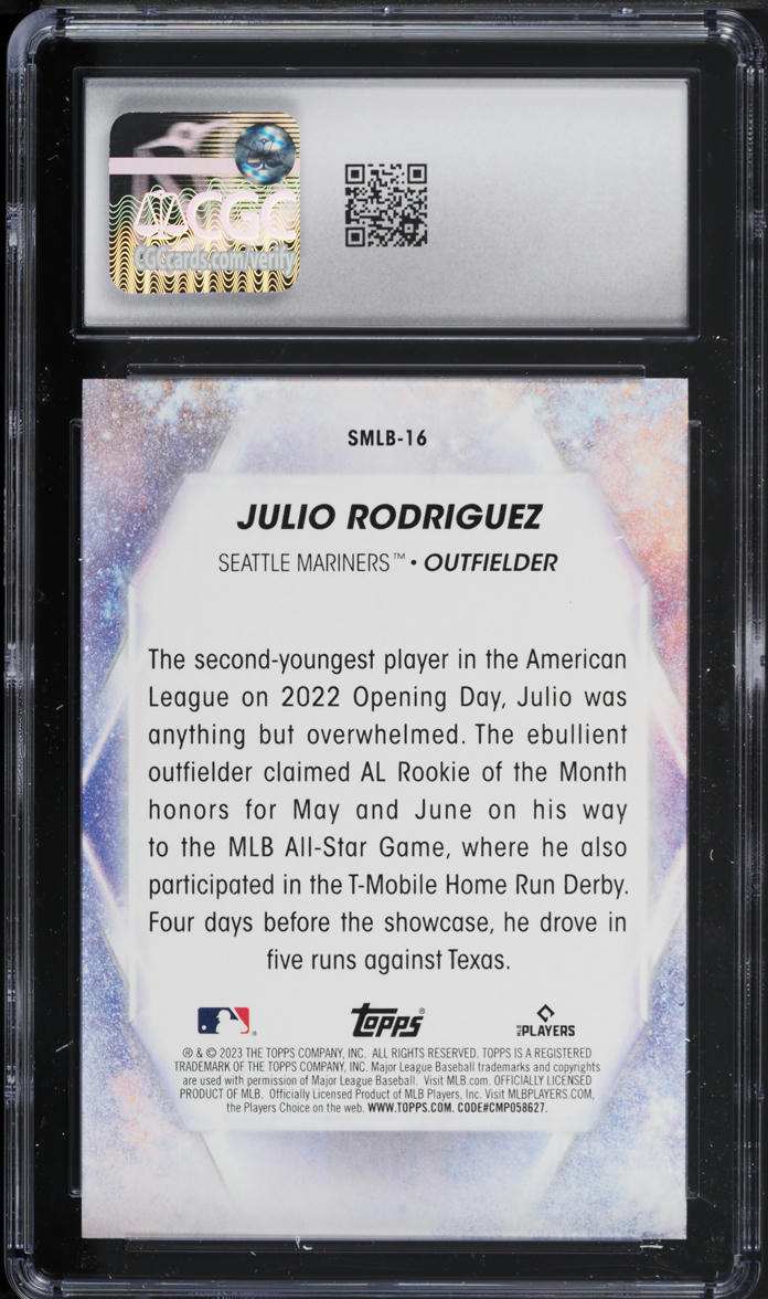 2023 Topps Stars Of MLB Julio Rodriguez #SMLB-16 CGC 10 GEM MINT