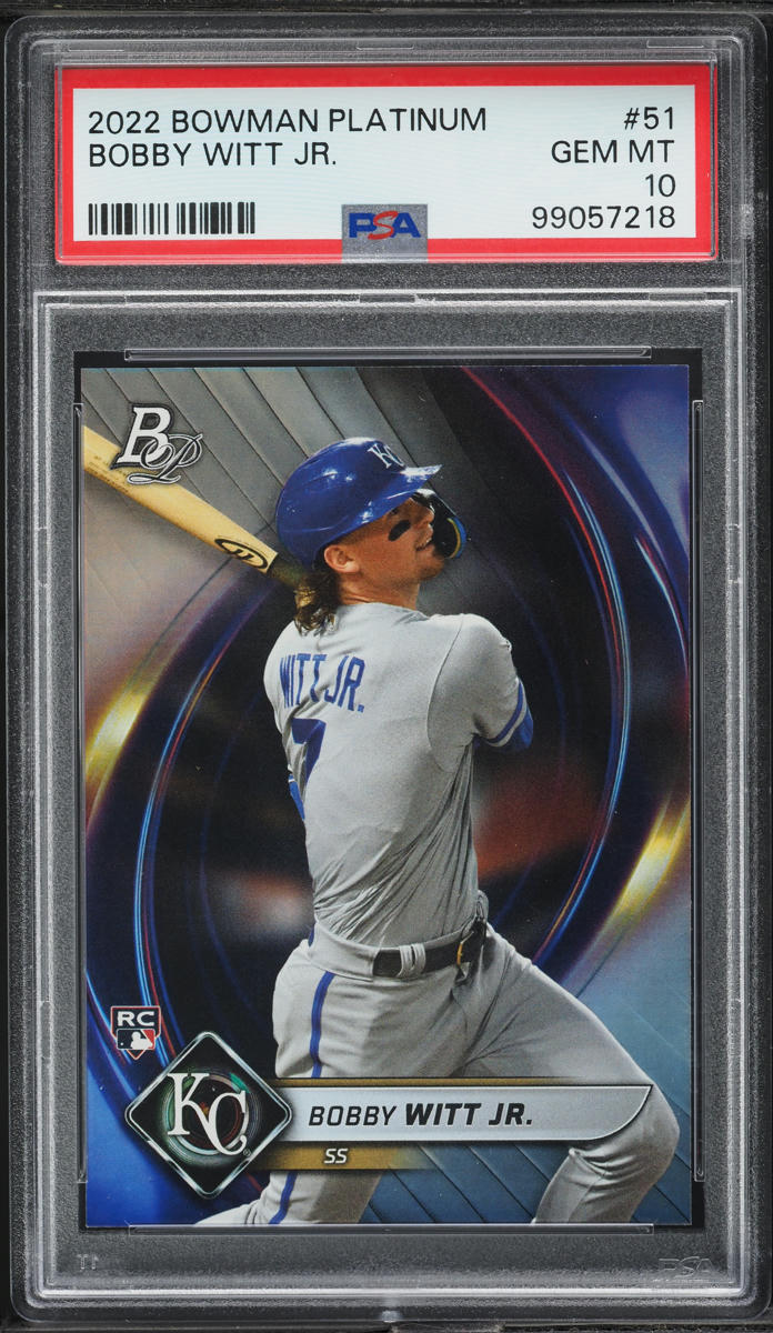 2022 Bowman Platinum Bobby Witt Jr. ROOKIE #51 PSA 10 GEM MINT
