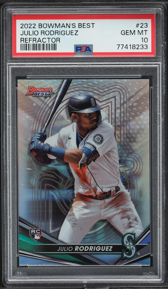 2022 Bowman's Best Refractor Julio Rodriguez ROOKIE #23 PSA 10 GEM MINT