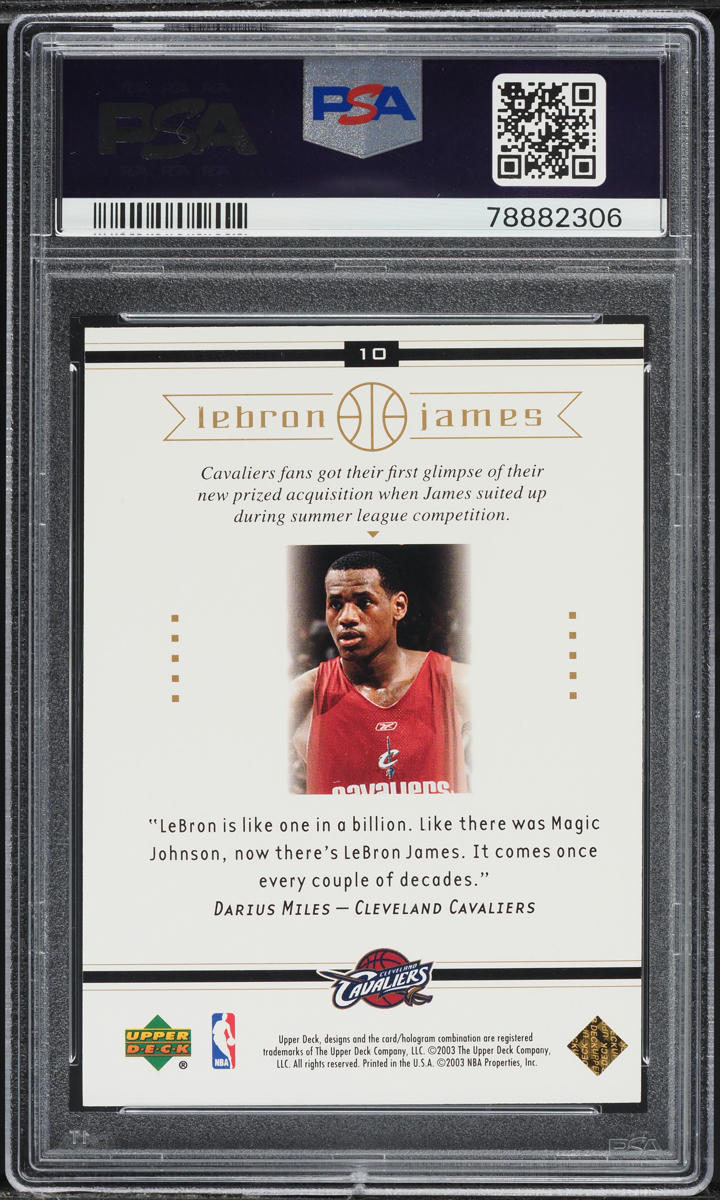 2003 Upper Deck Box Set LeBron James ROOKIE #10 PSA 8 NM-MT