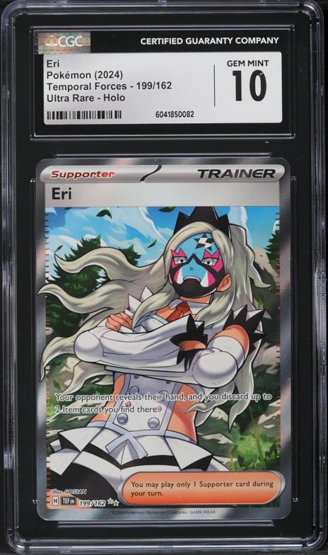2024 Pokemon Scarlet & Violet Temporal Forces Full Art Eri #199 CGC 10 GEM MINT