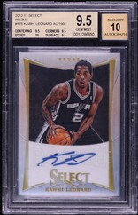 2012 Select Silver Prizm Kawhi Leonard ROOKIE AUTO /199 #178 BGS