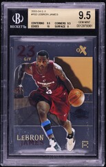 2003 Fleer E-X LeBron James ROOKIE #102 BGS 9.5 GEM MINT on