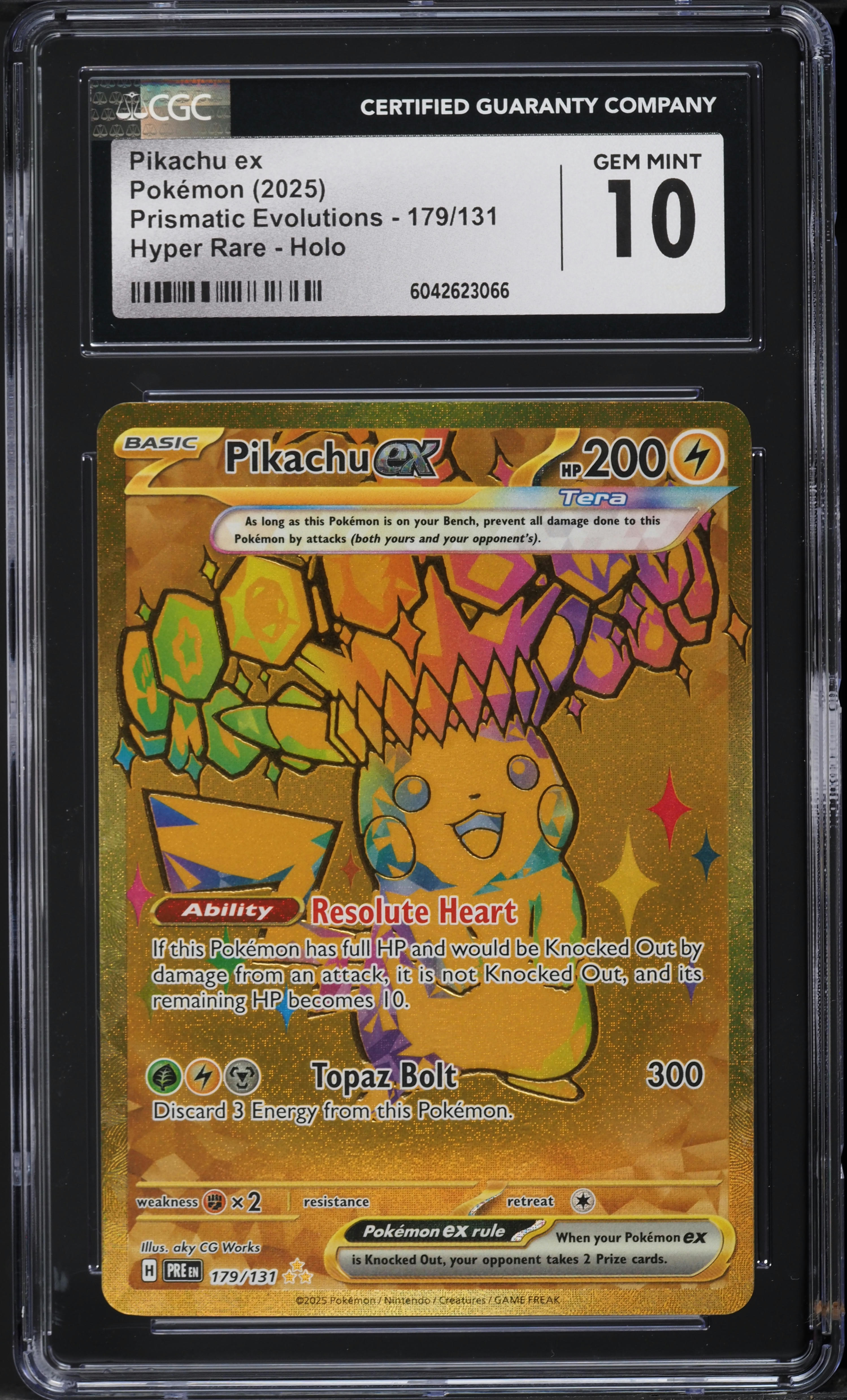2025 Pokemon SV Prismatic Evolutions Hyper Rare Pikachu ex #179