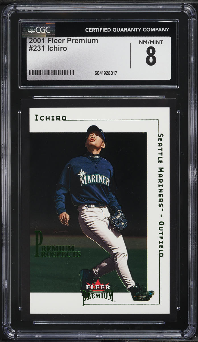 2001 Fleer Premium Ichiro Suzuki ROOKIE /1999 #231 CGC 8 NM-MT on