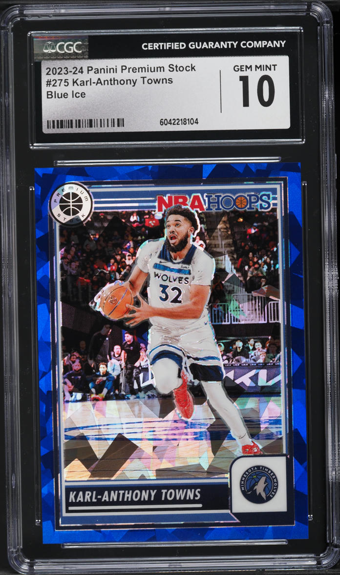2023 Hoops Premium Stock Blue Ice Karl-Anthony Towns /99 #275 CGC 10 GEM MINT