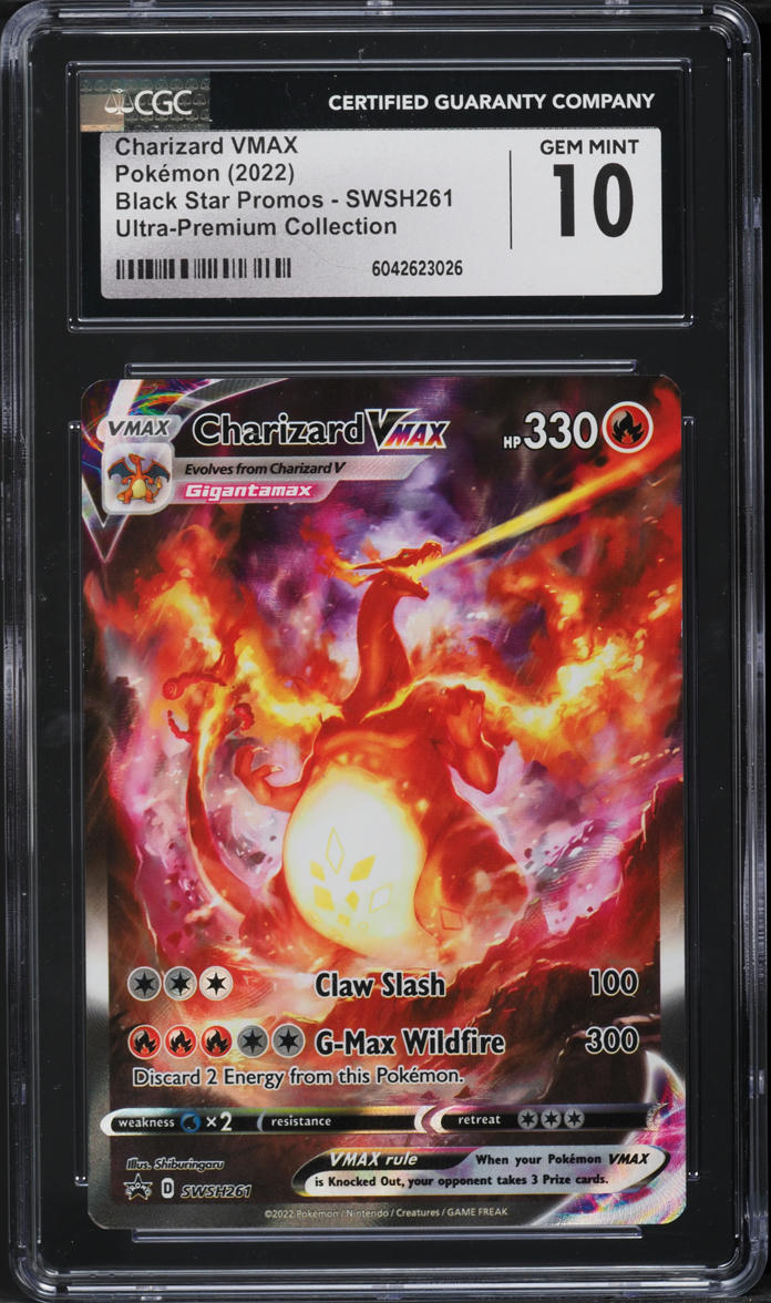 2022 Pokemon SWSH Black Star Promo Ultra Premium Charizard VMAX #SWSH261 CGC 10
