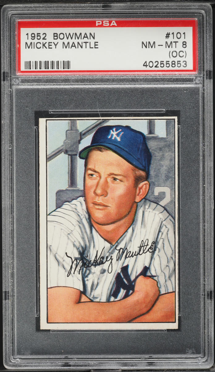 1952 Bowman Mickey Mantle #101 PSA 8(oc) NM-MT