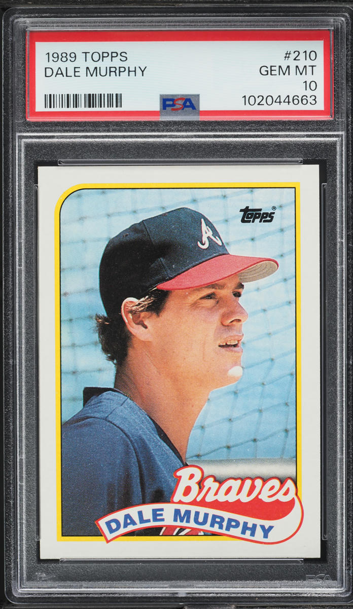 1989 Topps Dale Murphy #210 PSA 10 GEM MINT