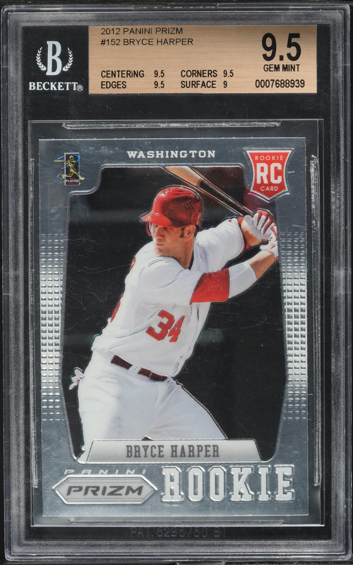 2012 Panini Prizm Bryce Harper ROOKIE #152 BGS 9.5 GEM MINT