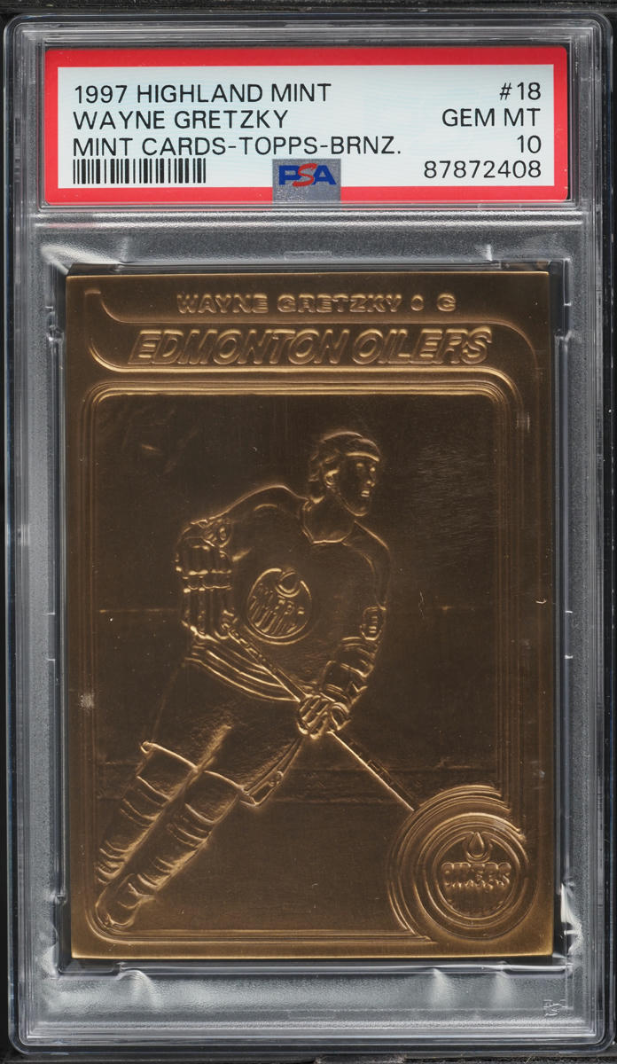 1997 Highland Mint Cards Topps Bronze Wayne Gretzky #18 PSA 10 GEM MINT