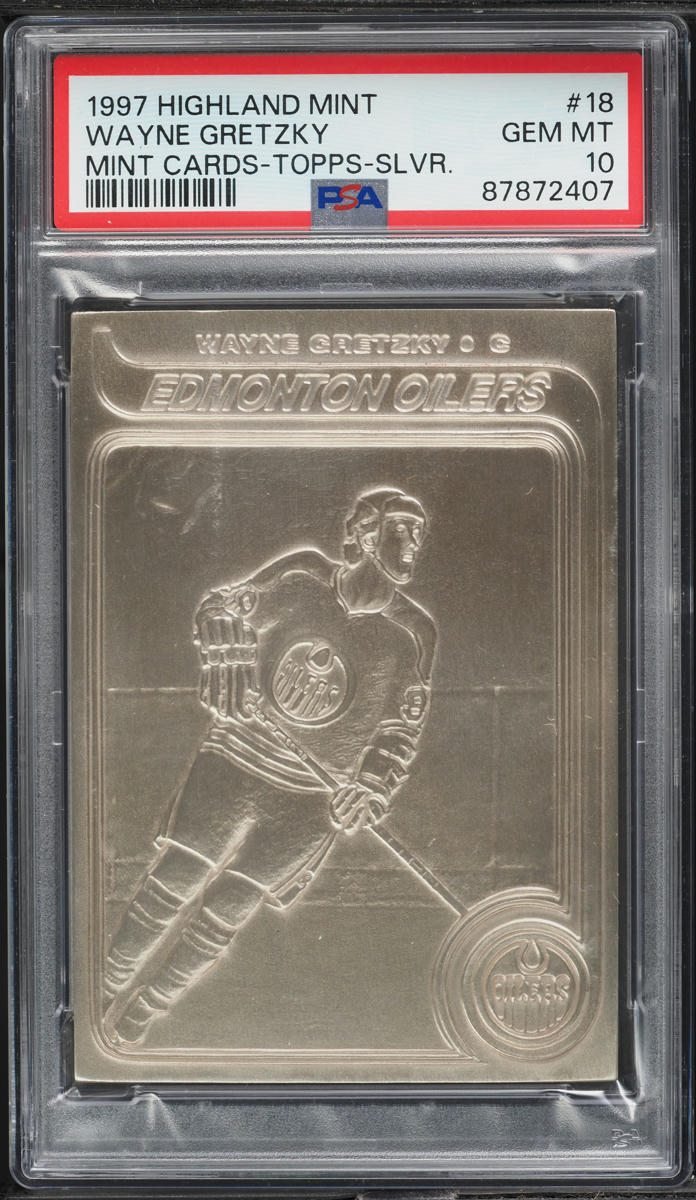 1997 Highland Mint Cardsn Silver Wayne Gretzky #18 PSA 10 GEM MINT