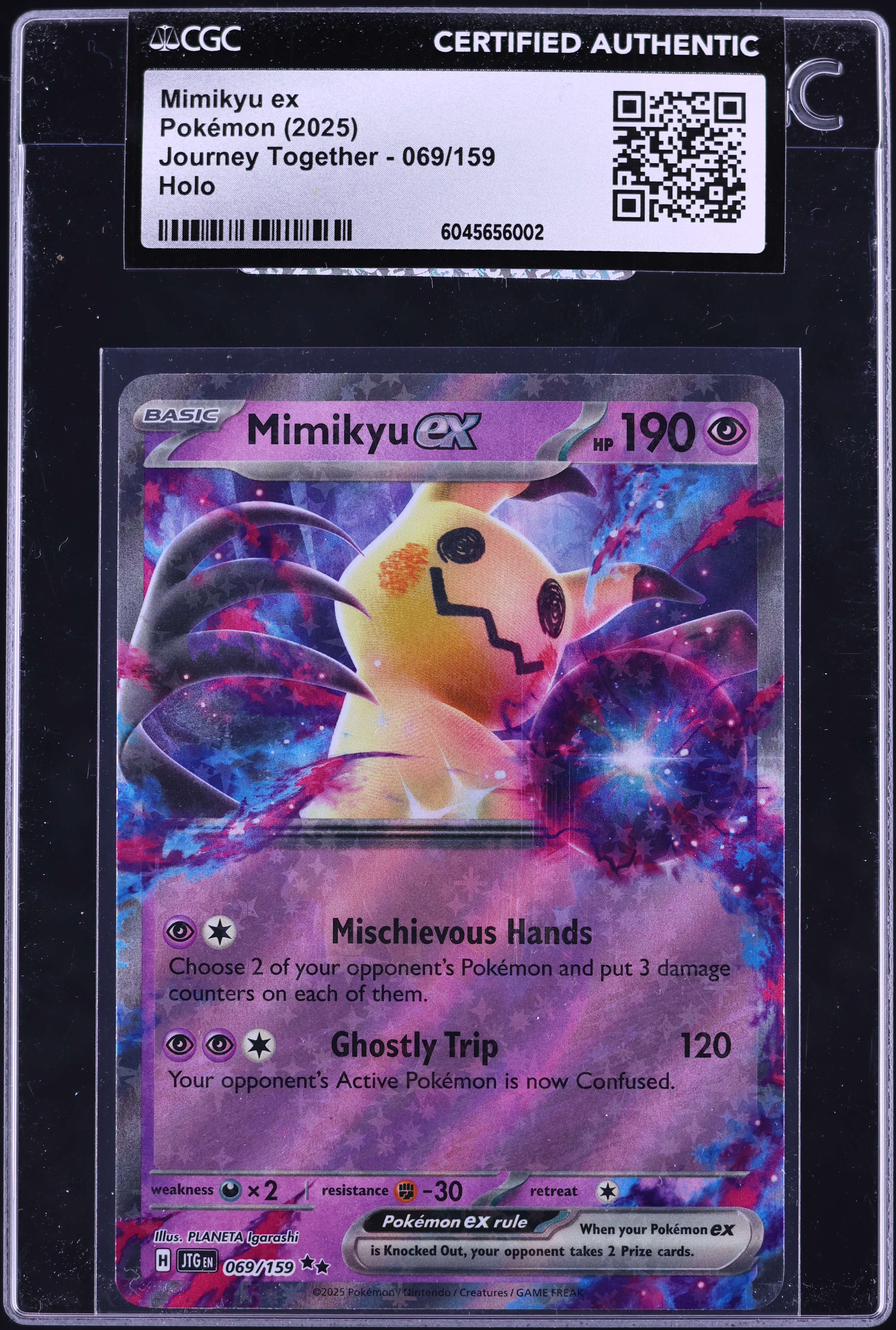 2025 Pokemon Scarlet & Violet Journey Together Holo Mimikyu ex