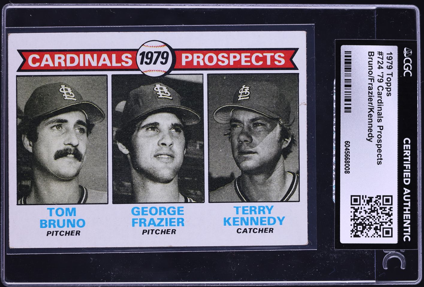 1979 Topps Cardinals Prospects #724 CGC AUTH